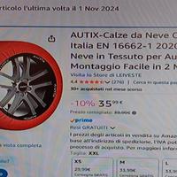 CALZE NEVE OMOLOGATE AUTO FURGONI E CARAVAN XXL