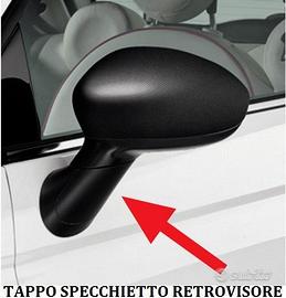 Tappo nero specchio retrovisore Fiat 500
