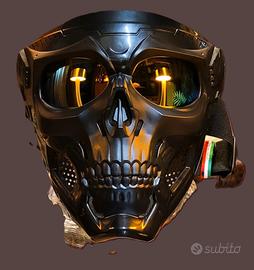 Dirt Bike Helmet integrale Biker -Black/Color Lens