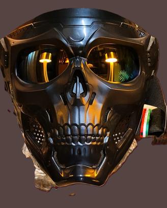 Dirt Bike Helmet integrale Biker -Black/Color Lens