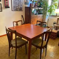 Tavolo Allungabile Legno Ciliegio + Sedie