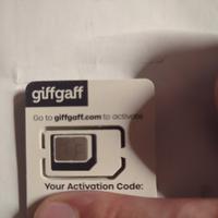 Schede SIM UK giffgaff con 5£ omaggio