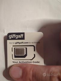 Schede SIM UK giffgaff con 5£ omaggio