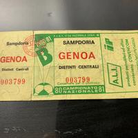 Biglietto Sampdoria - Genoa serie B 80/81