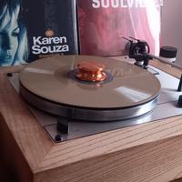 Thorens TD 165 Giradischi Plinto Legno Maggiorato