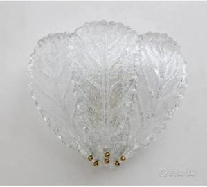 Applique 2 luci in vetro di Murano della Sylcom