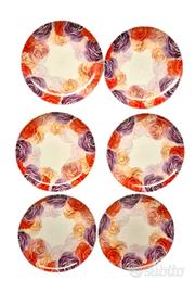 Set 6 Piattini Decorativi Floreali Pavesi 1927