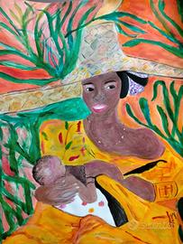 Quadri su cartoncino con pittura acrilica