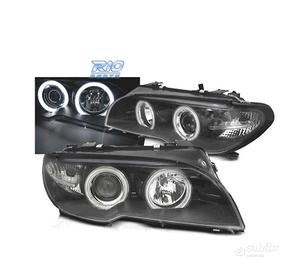 FARI BMW E46 03-06 ANGEL EYES CCFL FONDO NERO