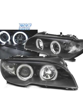 FARI BMW E46 03-06 ANGEL EYES CCFL FONDO NERO