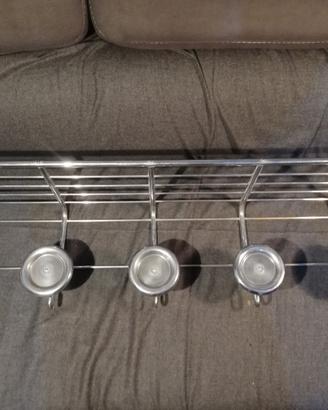 Attaccapanni industriale in ottone cromato