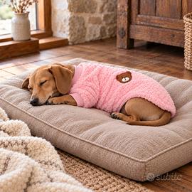 Vestitino invernale cane gatto pile XL rosa