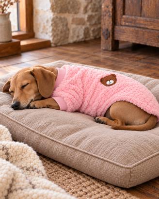 Vestitino invernale cane gatto pile XL rosa