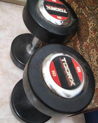 Coppia Manubri toorx 10 kg gommati