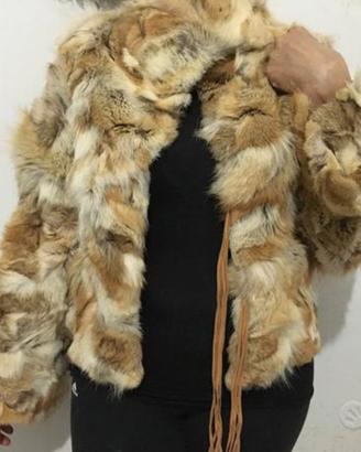 Giacca Pelliccia Lapin Champagne pelliccia tg 42