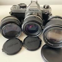 Nikon FM con 50mm e 28mm