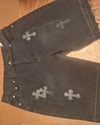 Pantaloncini jeans corti Chrome Hearts taglia 48
