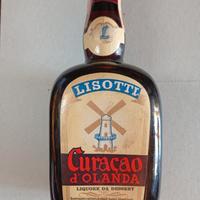 Bottiglia vintage Curacao d' Olanda ditta  Lisotti