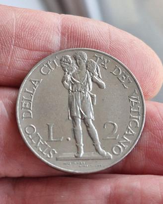 moneta da 2 lire Città del Vaticano 