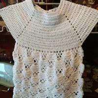 Abito bimba in cotone bianco 0.  3 mesi