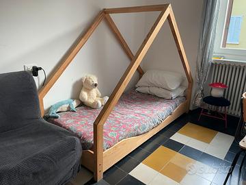 Letto montessoriano 90x200 cm in legno