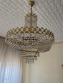 Lampadari classici oro e Swarovski