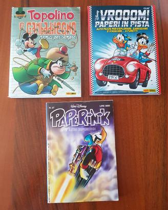 Blocco 3 fumetti Disney Topolino, Paperinik, ecc.