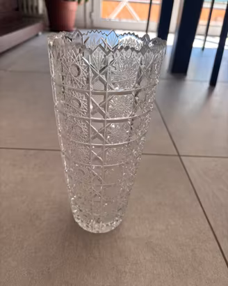 Vaso in Cristallo Molato Boemia Vintage