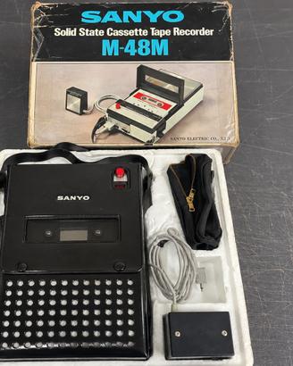Registratore Cassette Vintage SANYO M-48M anni '70