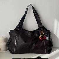 Borsa da spalla stile vintage Y2K marrone, ideale