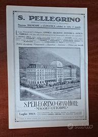 Pubblicità Grand Hotel/Terme S. Pellegrino (1915)