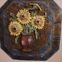 dipinto in rilievo in carta pesta 