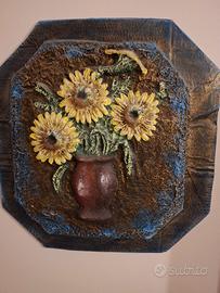 dipinto in rilievo in carta pesta 