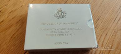 monete san marino 2004 dittico 5-10€