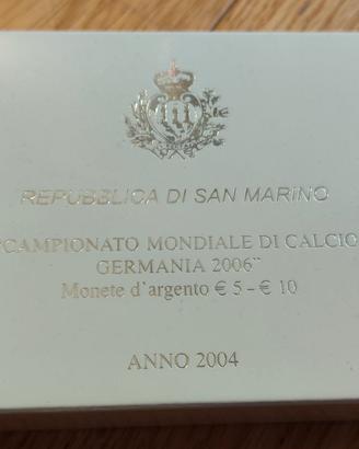 monete san marino 2004 dittico 5-10€