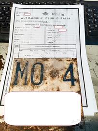 targa originale vespa piaggio vl3t 150 struzzo ori
