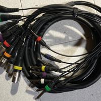 8-Way XLR male - Stereo Jack Multicore