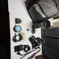 Canon EOS 450 D + Zoom 75-300 mm + Filtri + Borsa