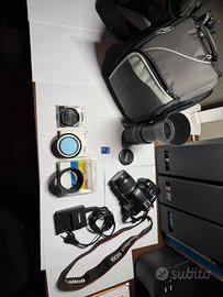 Canon EOS 450 D + Zoom 75-300 mm + Filtri + Borsa