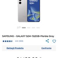 Samsung Galaxy S24+ 512GBbatteria nuova TRATTABILE