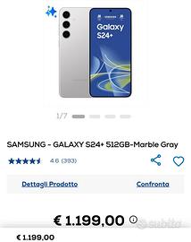 Samsung Galaxy S24+ 512GBbatteria nuova TRATTABILE