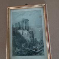 Stampa Tempio Sibilla Tivoli. 1820-1850 circa