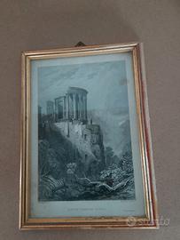 Stampa Tempio Sibilla Tivoli. 1820-1850 circa