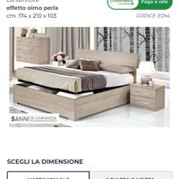 Letto matrimoniale con contenitore