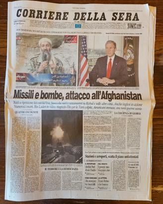 Corriere Sera Attacco All'Afghanistan Bin Laden