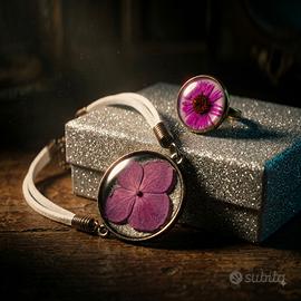 set  bracciale e anello fatti a mano 