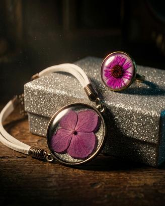 set  bracciale e anello fatti a mano 