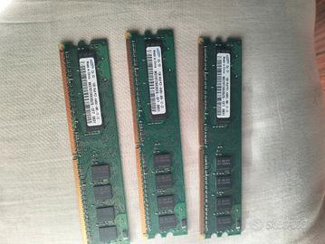 3 RAM da 1gb DDR2 800MHz Samsung 