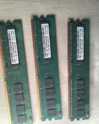 3 RAM da 1gb DDR2 800MHz Samsung 