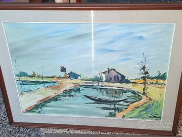 Quadro paesaggio barena